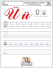 v harfi çizgi çalışması